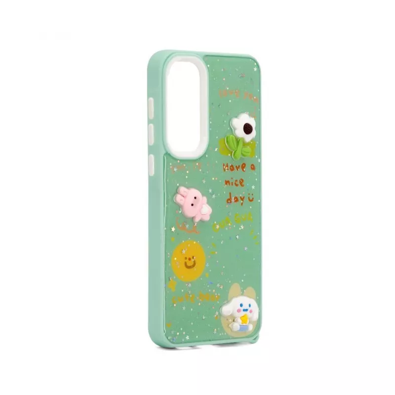 iLike Samsung Galaxy A35 Epoxy Cartoon Cover Light Green