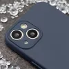 iLike Samsung Galaxy A37 5G Silikonowe etui ciemnoniebieskie - Odporny na wstrząsy tylny pokrowiec z wyściółką z mikrofibry, matowe wykończenie, kompatybilny z ładowaniem bezprzewodowym