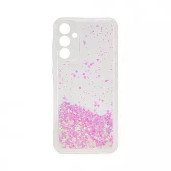 iLike Samsung Galaxy A55 Silicone Case Water Glitter Light Pink