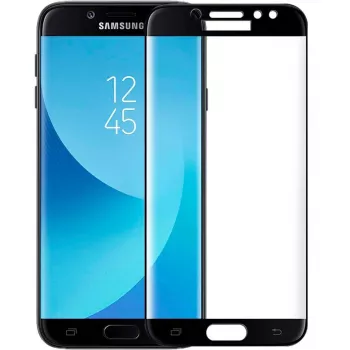 iLike Samsung Galaxy J7 (2017) J730 5D hartowane szkło ochronne na ekran, czarne, twardość 9H, pełne pokrycie