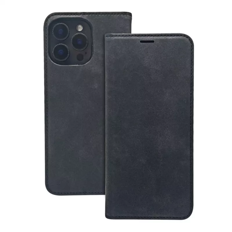 iLike Samsung Galaxy S25 Smart Suede Book Case Black
