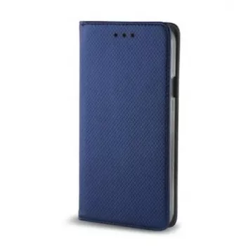 iLike Smart Magnet Case do Xiaomi Redmi 9C / 10A, Granatowy - Premium etui portfelowe z PU skóry z kieszeniami na karty i podstawką