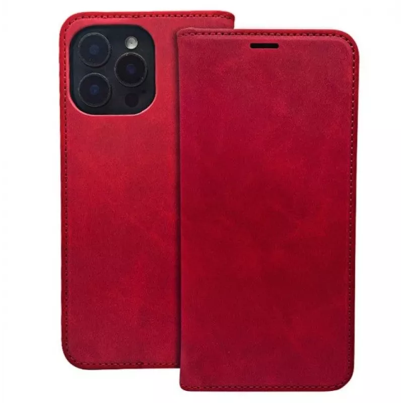 iLike Smart Suede Case dla Xiaomi Redmi 13C 4G / 13C 5G / Poco C65 - Czerwony