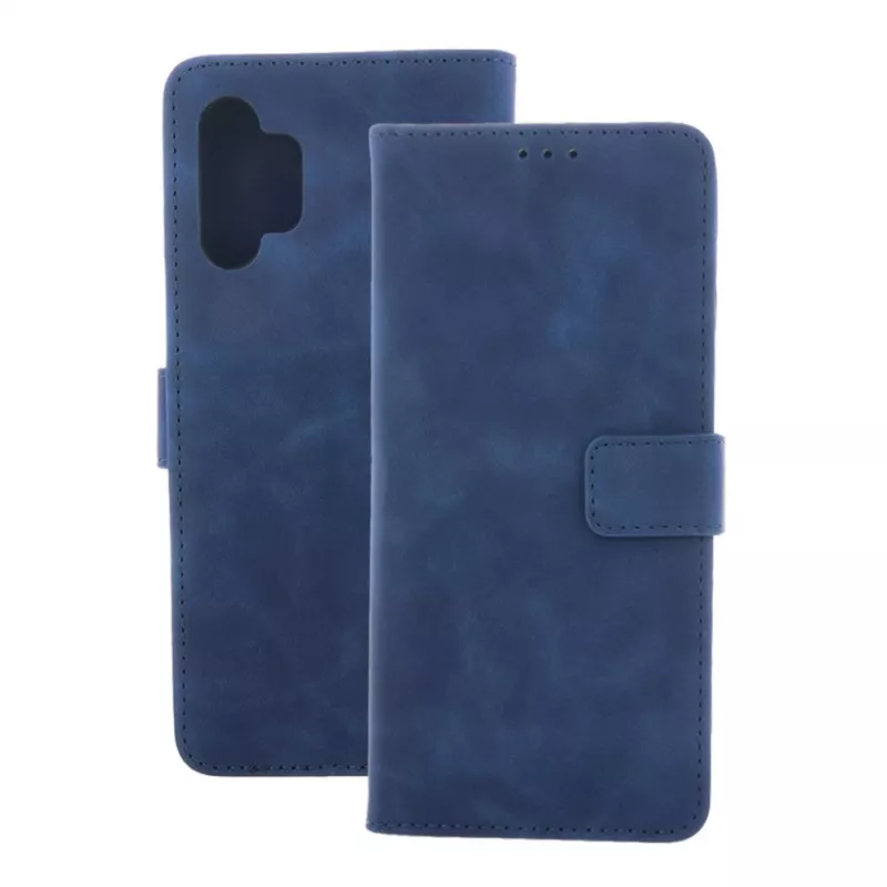 iLike Smart Velvet Book Case dla Samsung Galaxy A26 5G - Granatowy
