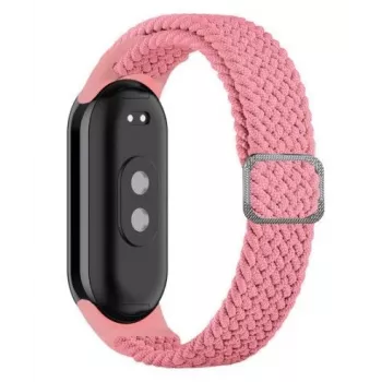 iLike Uniwersalna opaska do Mi Band 8, pleciona, materiałowa, różowa