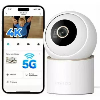 Kamera bezpieczeństwa IMILAB C40, 2.5K QHD, 360° obrót, noktowizja, biały