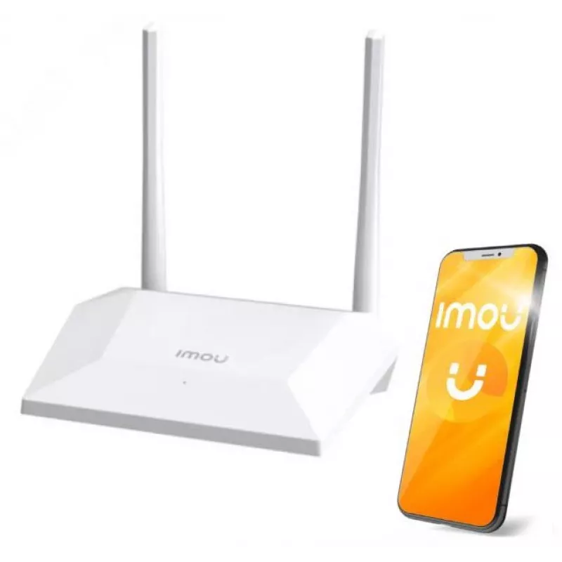 IMOU HR300 router bezprzewodowy Wi-Fi 4, 300 Mbps, 2,4 GHz, 1 port WAN + 2 porty LAN, tryby Router/AP/Repeater, kontrola rodzicielska