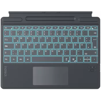 Klawiatura Inateck Surface Pro 8/9/X/11 – szara, niemiecki QWERTZ, podświetlana z touchpadem