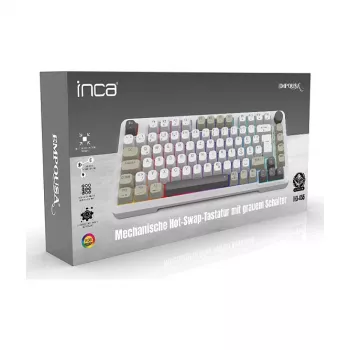 INCA Gaming Keyboard RGB GraySwitch USB-C/BT 2.00m White (IKG-455)