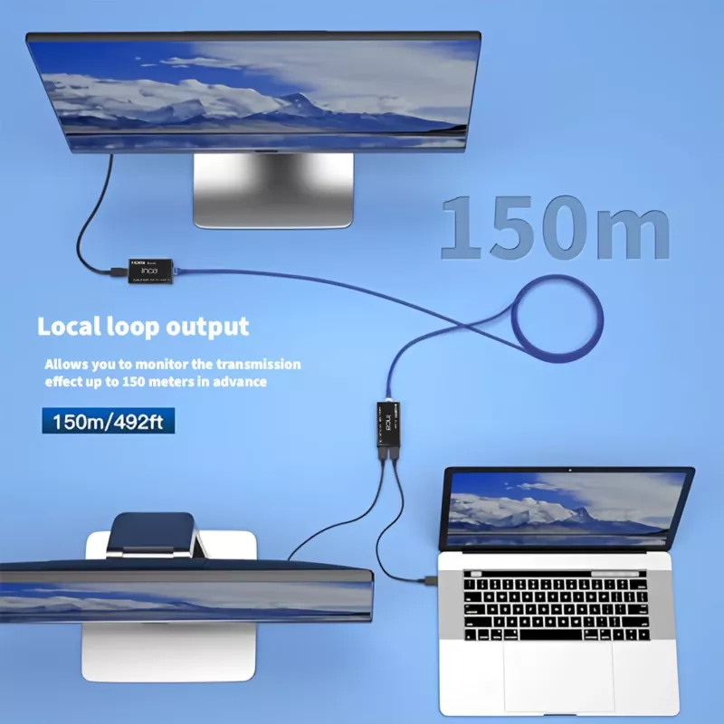 INCA IEX-60 HDMI Extender HDMI 1.4 Full HD 60Hz Czarny