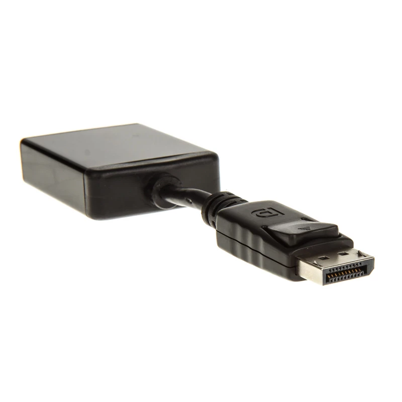 InLine DisplayPort Adapter Cable, DisplayPort Male to DVI-D 24+5 Female, Black, 0.2m