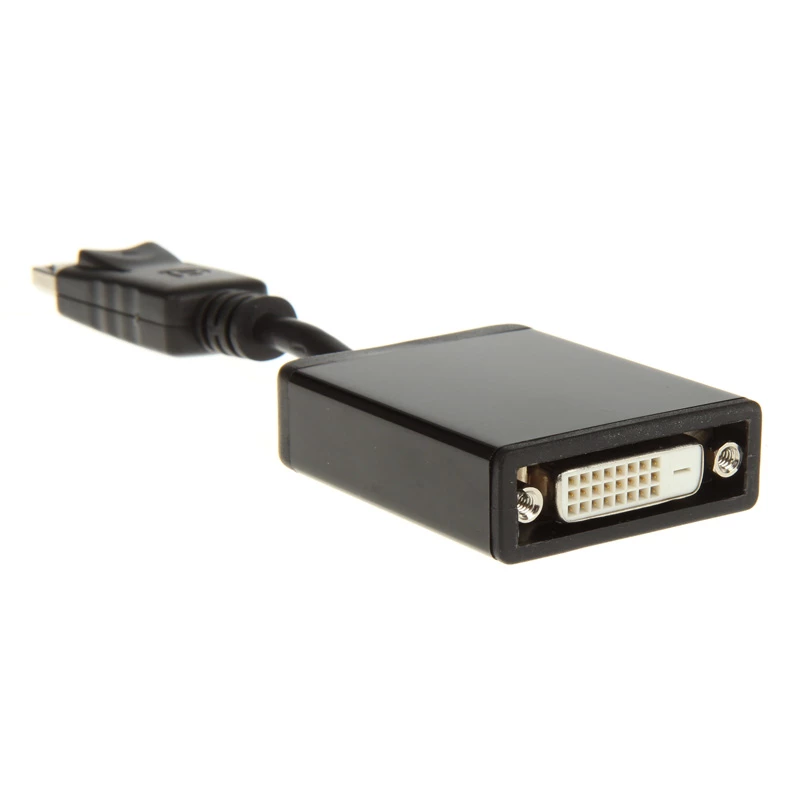 InLine DisplayPort Adapter Cable, DisplayPort Male to DVI-D 24+5 Female, Black, 0.2m
