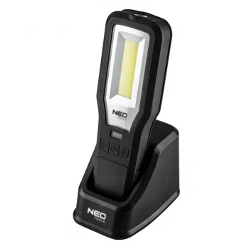 Lampa inspekcyjna 550 lm COB LED ze stacją ładującą i podstawą