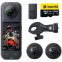 Insta360 X3 Action Camera z zestawem montażowym do motocykla - Wideo 5.7K 360°, Zdjęcia 72MP, Stabilizacja FlowState