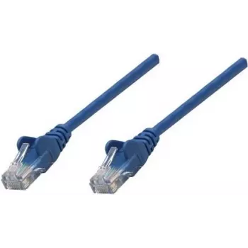 Kabel krosowy Intellinet Cat6 UTP, RJ-45 męski do RJ-45 męski, 25 cm, niebieski, formowany wtyk bez zaczepu 739931