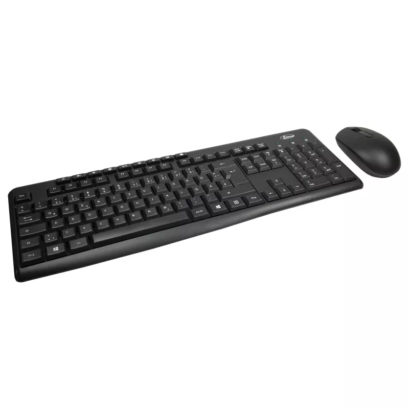 Inter-Tech AC KB-208 Bezprzewodowy zestaw klawiatury i myszy, czarny (88884137)