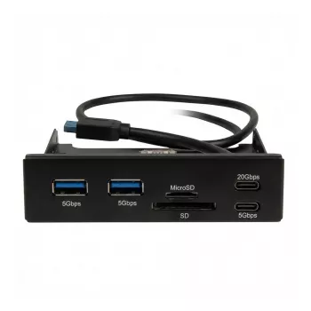 Inter-Tech Argus CI-22 Wewnętrzny czytnik kart do wnęki 3.5 cala, USB 2.0, Multi-Card – Czarny