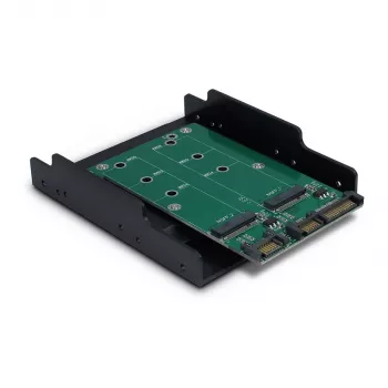 Inter-Tech KT005B 2xSATA do 2xM.2 SATA SSD PCI Slot Mounting Frame Adapter