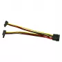 Inter-Tech Molex na 2x SATA Power 90° Adapter Cable, 0.15m