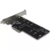 Inter-Tech PCIe Adapter Card KT015 PCIe x4 to M.2 NVMe + SATA to M.2