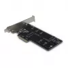 Inter-Tech PCIe Adapter Card KT015 PCIe x4 to M.2 NVMe + SATA to M.2