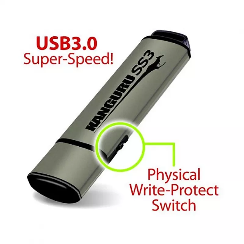 ISTORAGE STICK Kanguru SS3 32GB USB 3.2 Gen 1 Sprzętowo szyfrowany pendrive