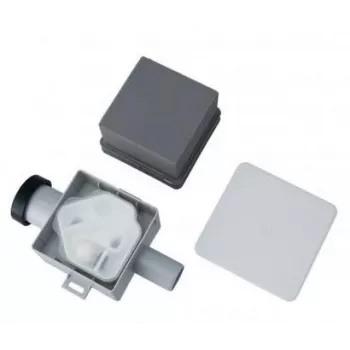 IVENSIS ISN32 Ukryty Syfon Skroplin 100x100 - Biały ABS, Odpływ 32mm, Uszczelnienie Zapachowe