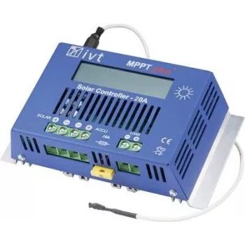 IVT Solarny regulator ładowania 12V/24V 20A MPPTplus 20A z wyświetlaczem LCD 200036