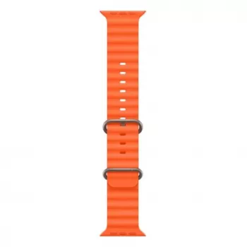 iWear S1 Grooved Soft Silicone 20mm Strap for Apple Watch 49mm / 45mm / 44mm / 42mm Orange