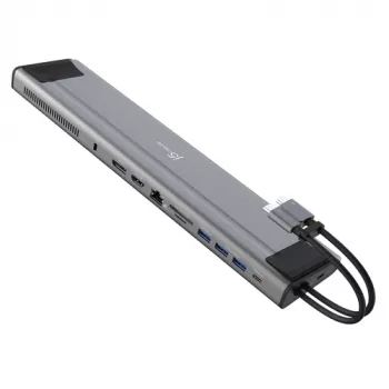 j5create JCD552 M.2 NVMe USB-C 3.2 Gen 2x2 Docking Station z 100W PD, HDMI i DisplayPort