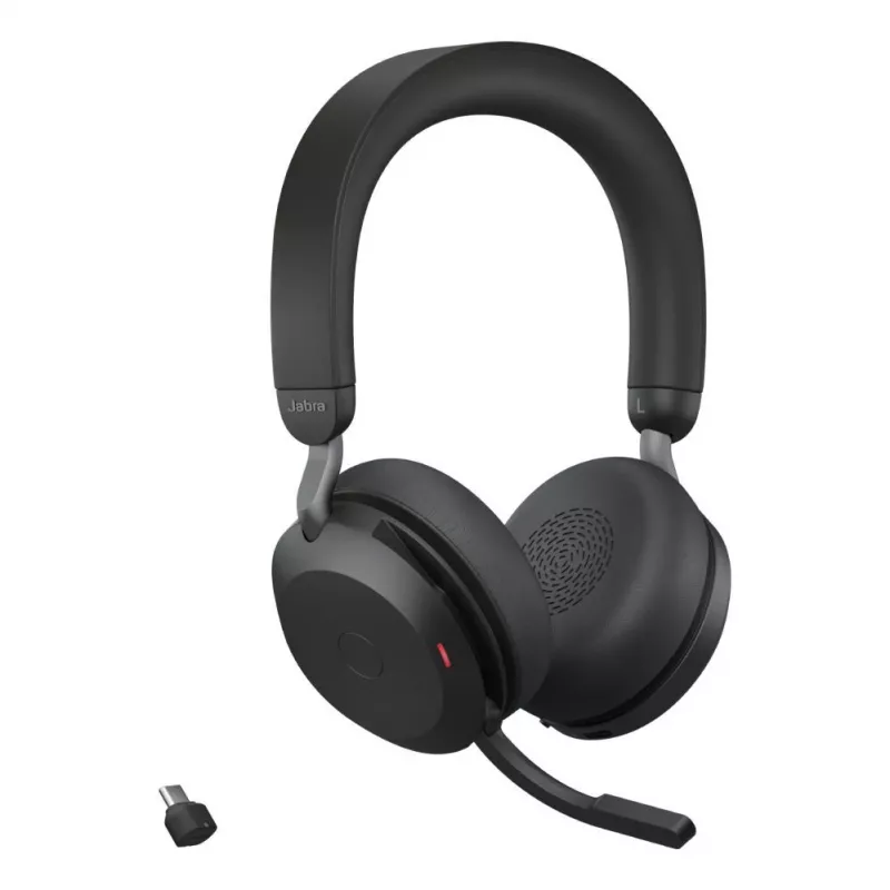 Jabra Evolve2 75 Bezprzewodowa słuchawka Bluetooth z aktywną redukcją szumów, certyfikowana dla Microsoft Teams, czarna