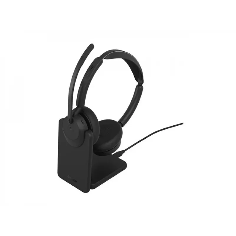 Zestaw słuchawkowy Jabra Evolve3 45 Stereo z adapterem Link 390c USB-A dla Microsoft Teams, czarny