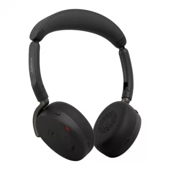 Jabra Evolve3 65 Flex MS Bezprzewodowy zestaw słuchawkowy Bluetooth nauszny z adapterem Link 390c, czarny