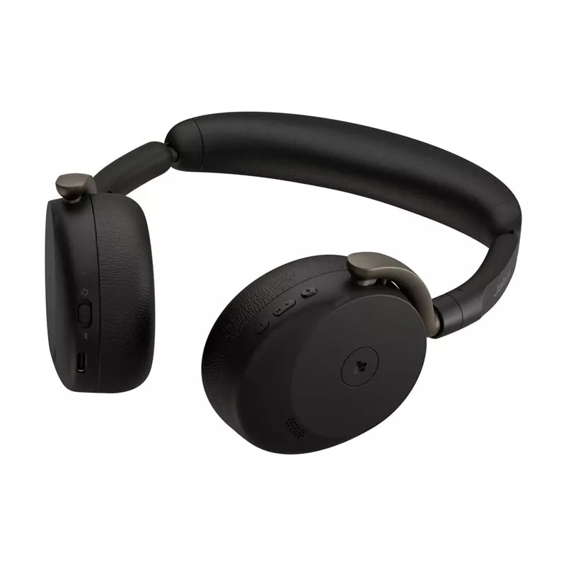 Jabra Evolve3 65 Flex MS Bezprzewodowy zestaw słuchawkowy Bluetooth nauszny z adapterem Link 390c, czarny
