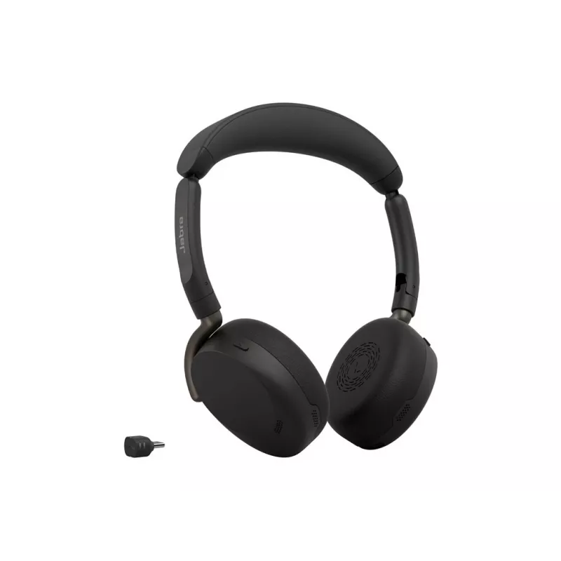 Jabra Evolve3 65 Flex Bezprzewodowy zestaw słuchawkowy Bluetooth z hybrydową ANC, klucz USB-C Jabra Link 390c, certyfikowany UC, czarny