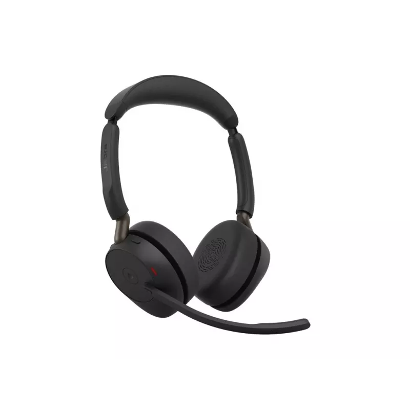 Jabra Evolve3 65 Stereo Link 390a MS Bezprzewodowy zestaw słuchawkowy nauszny z Bluetooth i adapterem USB-A, zoptymalizowany dla Microsoft Teams, czarny