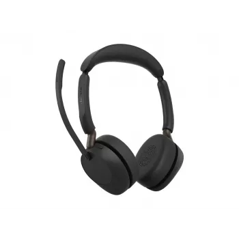 Jabra Evolve3 65 Stereo Link 390a UC Bezprzewodowy Zestaw Słuchawkowy, Czarny, Certyfikowany dla Microsoft Teams