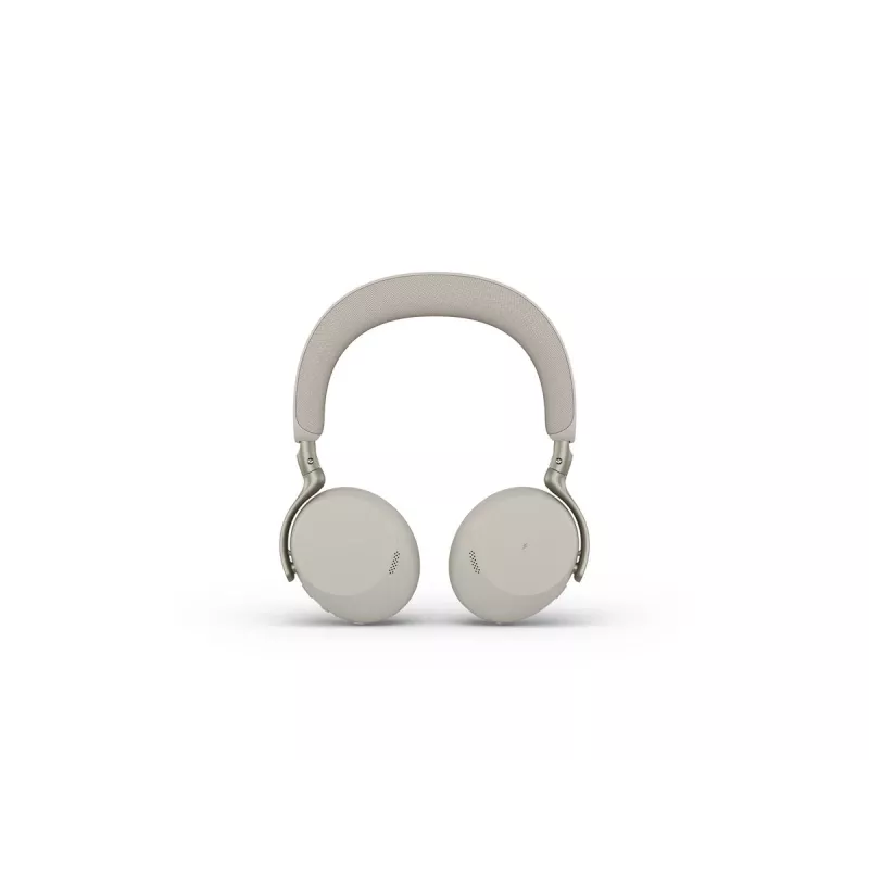 Jabra Evolve3 75 UC Bezprzewodowy zestaw słuchawkowy nauszny Bluetooth z redukcją szumów i adapterem Link 390c (ciepły szary)