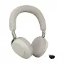 Jabra Evolve3 75 UC Bezprzewodowy zestaw słuchawkowy nauszny Bluetooth z redukcją szumów i adapterem Link 390c (ciepły szary)