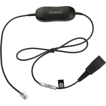 Kabel Jabra Smart Cord QD do RJ9 do zestawu słuchawkowego dla telefonu Cisco IP Phone 78XX, czarny, spiralny, 0,4 m do 2 m