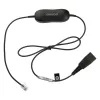 Kabel Jabra Smart Cord QD do RJ9 do zestawu słuchawkowego dla telefonu Cisco IP Phone 78XX, czarny, spiralny, 0,4 m do 2 m