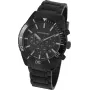 JACQUES LEMANS KC-104B Unisex Analogowy Zegarek Kwarcowy 44mm Czarna Tarcza Skórzany Pasek