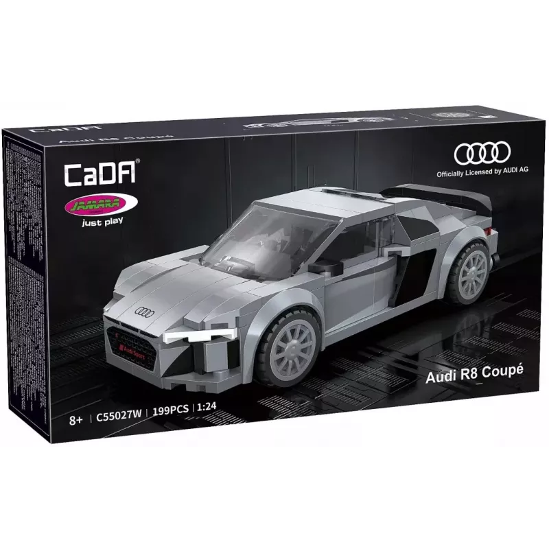 Zestaw klocków konstrukcyjnych Jamara CaDA Audi R8 Coupé w skali 1:24 - 272 elementy, szary, wiek 8+