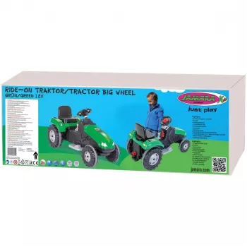 Jamara Traktor jeździk Big Wheel 12V Zielony 3+