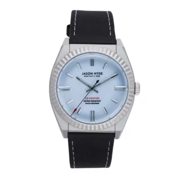 JASON HYDE JH10016 Unisex Analog Watch 40mm Rose Gold Stainless Steel Case Black Recycled Leather Strap