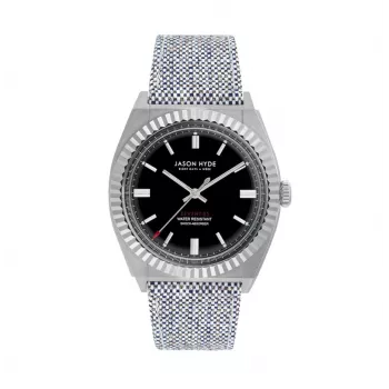 JASON HYDE MAN JH10002 Zegarek Kwarcowy Analogowy 40mm Czarny Pasek Skórzany