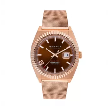 Zegarek JASON HYDE MAN JH30005 Kwarcowy 40mm Niebieska Tarcza Srebrna Stalowa Siatka