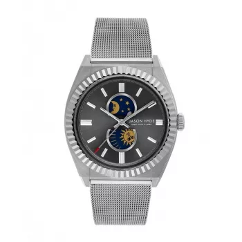 JASON HYDE MAN JH41005 40mm Quartz Stainless Steel Leather Watch Black