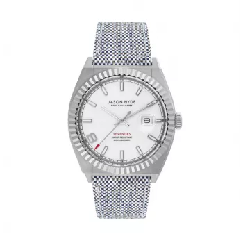 Jason Hyde Męski Zegarek JH30000 Analogowy Kwarcowy 40mm Stal Nierdzewna Czarna Tarcza Skórzany Pasek