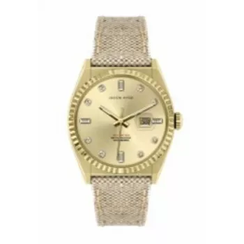 Zegarek damski JASON HYDE JH20021 (36mm) - różowe złoto i brązowa skóra